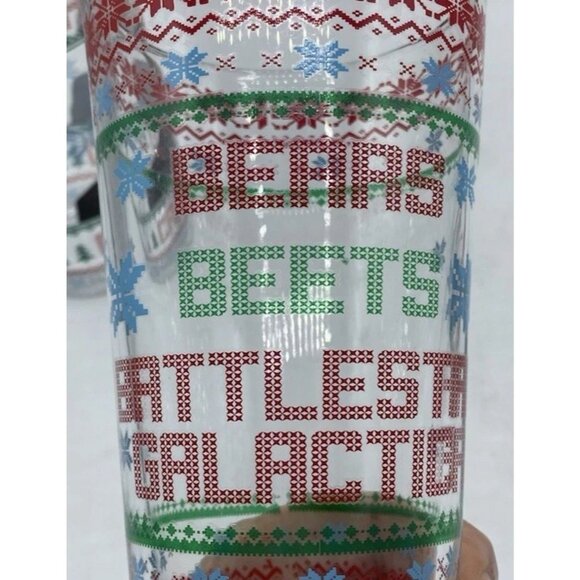 The Office Glass Tumblers Glasses Christmas Pint Michael Dwight 16 Oz Lot 3 - Picture 13 of 16